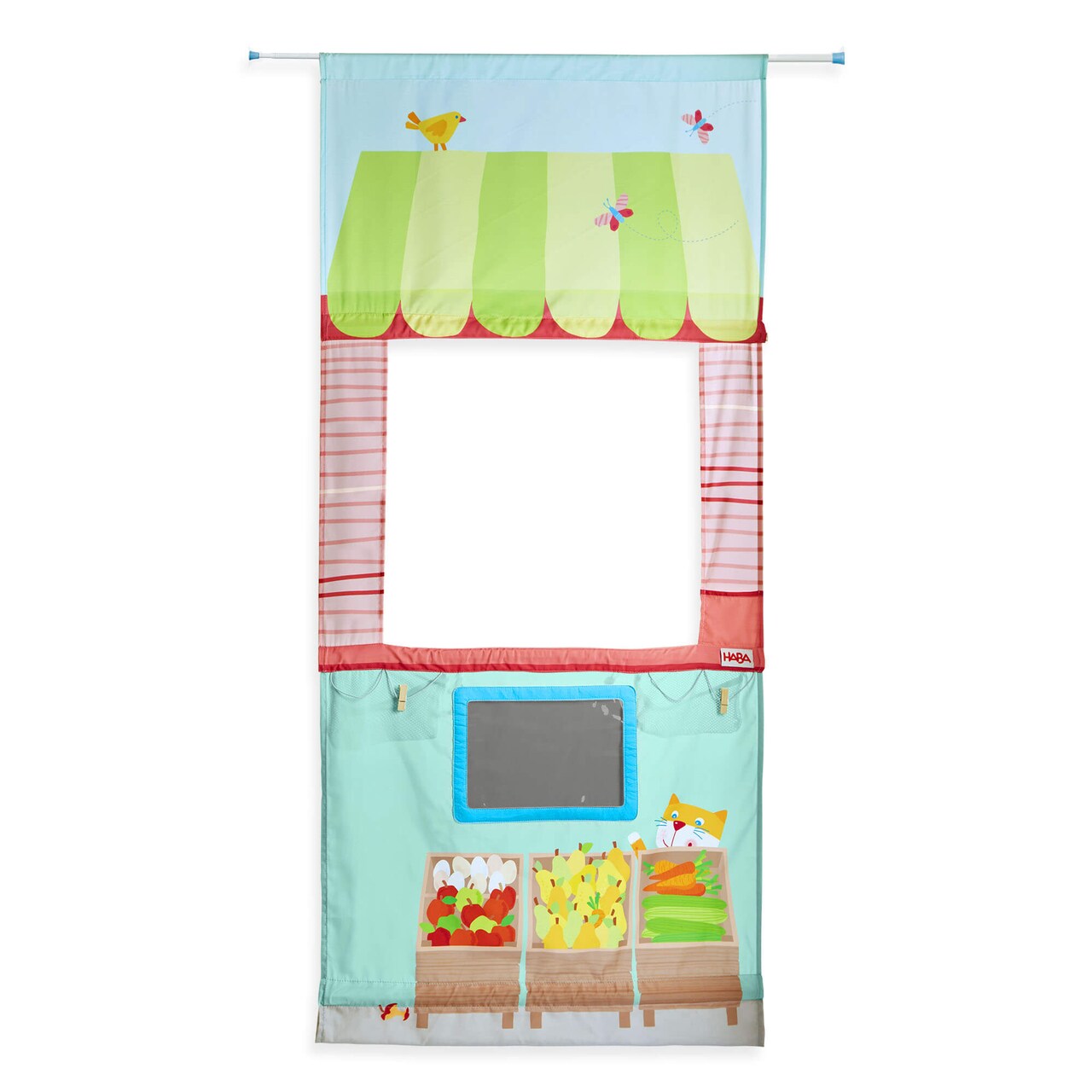 HABA Doorframe Play Store - Space Saving Pretend Play Grocery Shop - Fits in Most Doorways